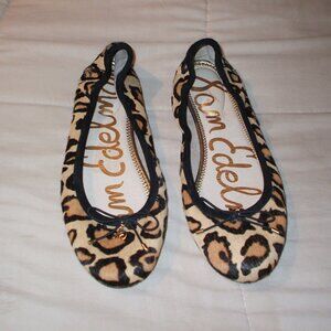 Sam Edelman Calf Fur Leopard Shes - Size 8